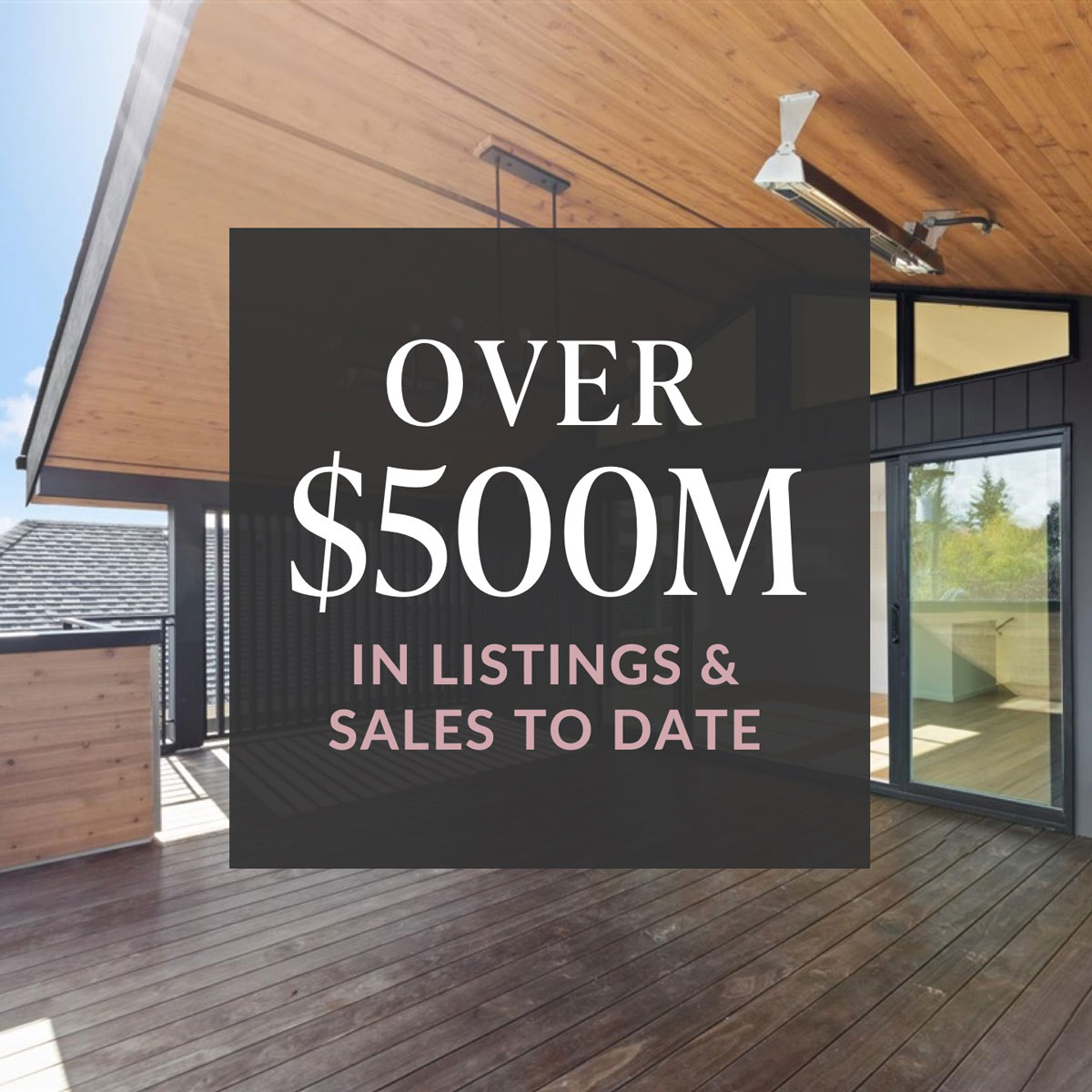 Over $500 Million in Listings and Sales to Date